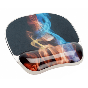 Photo Gel Mouse Pad Wrist Support Rainbow Smoke