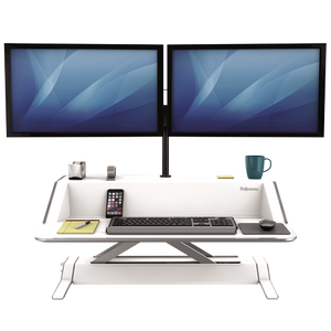 Lotus™ Sit-Stand Workstation - White